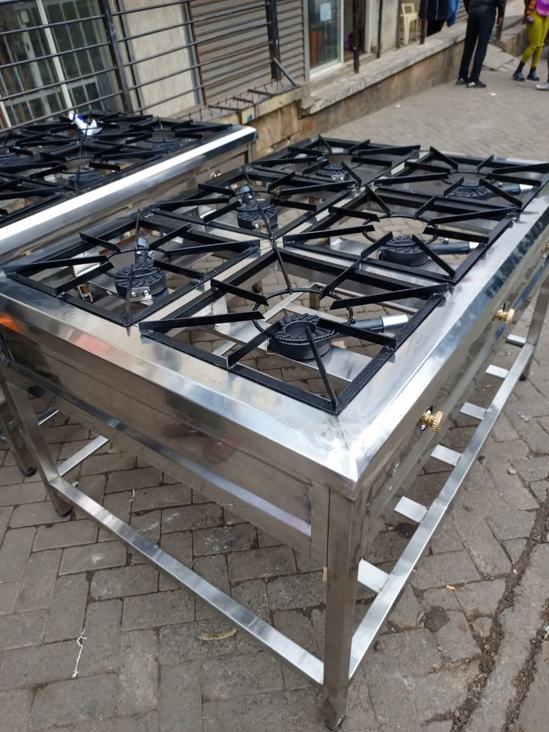 Commercial Stainless 6 Burner Gas Cooker