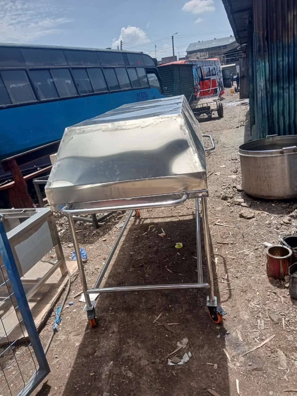 Stainless Heavy-Duty Mortuary Trolley