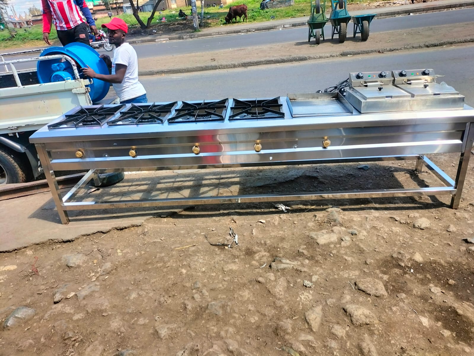Stainless Steel Gas Cooker with Three Burners