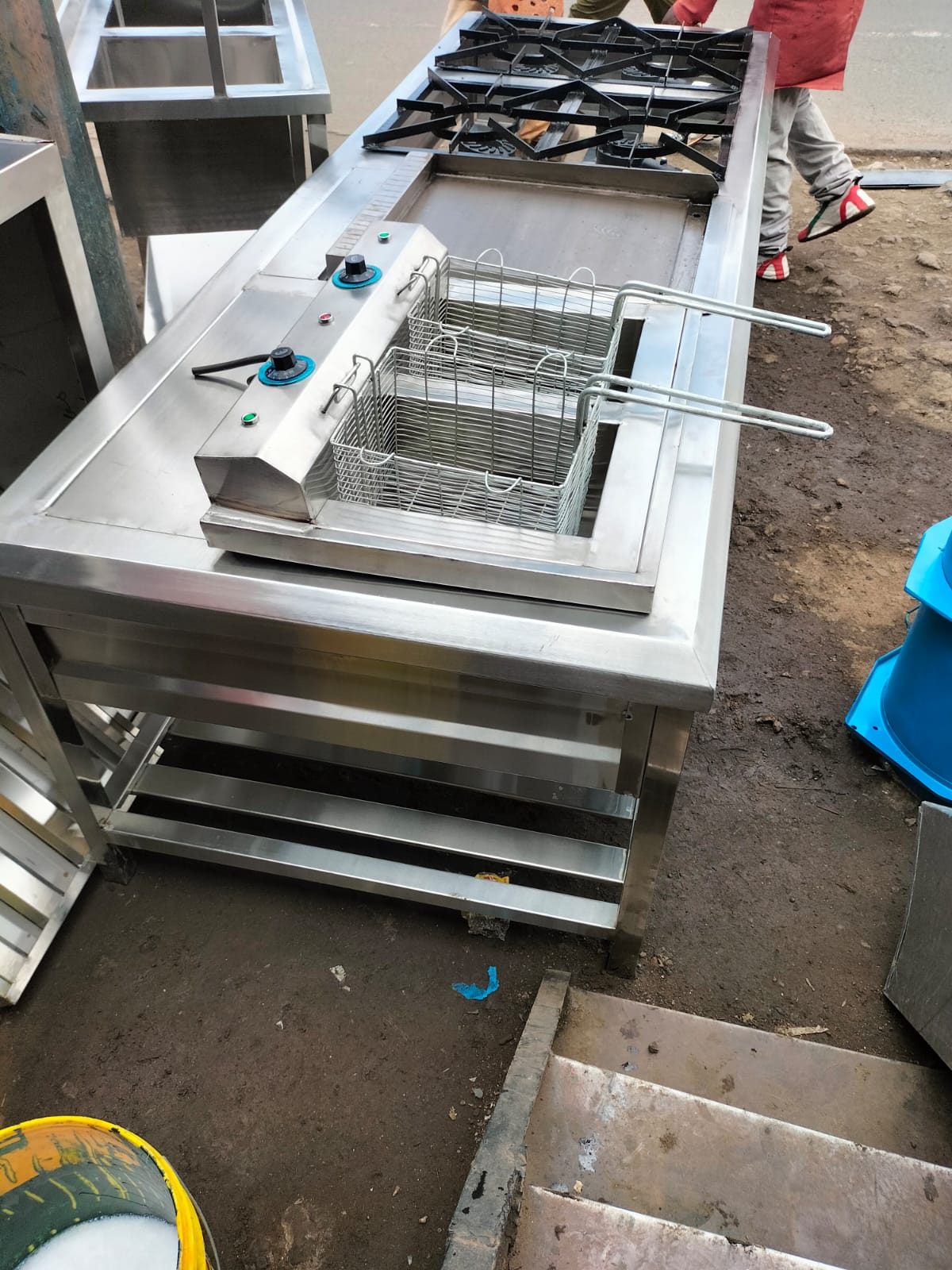 Commercial Double Tank Electric Deep Fryer - 2*28L