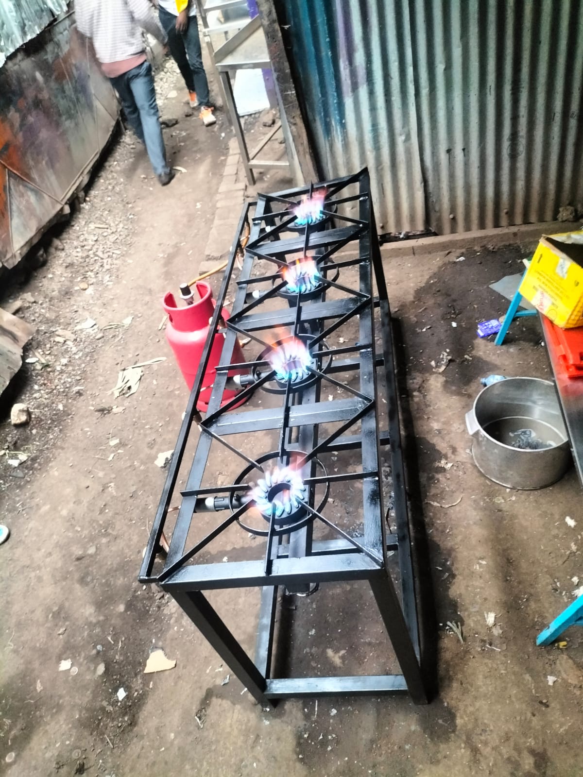 Industrial 4-Burner Gas Range