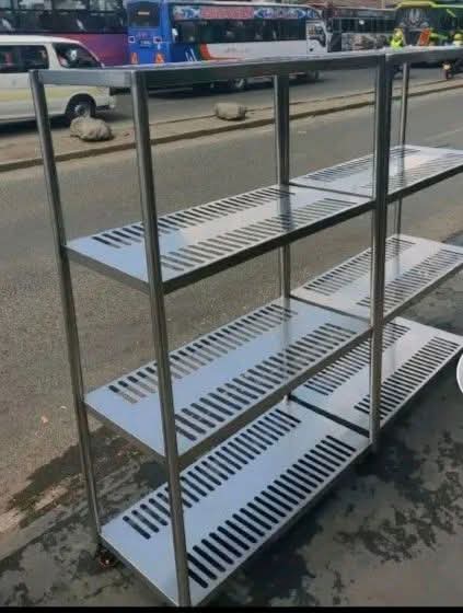 4-Shelf Stainless Steel Rack and Shelving Unit