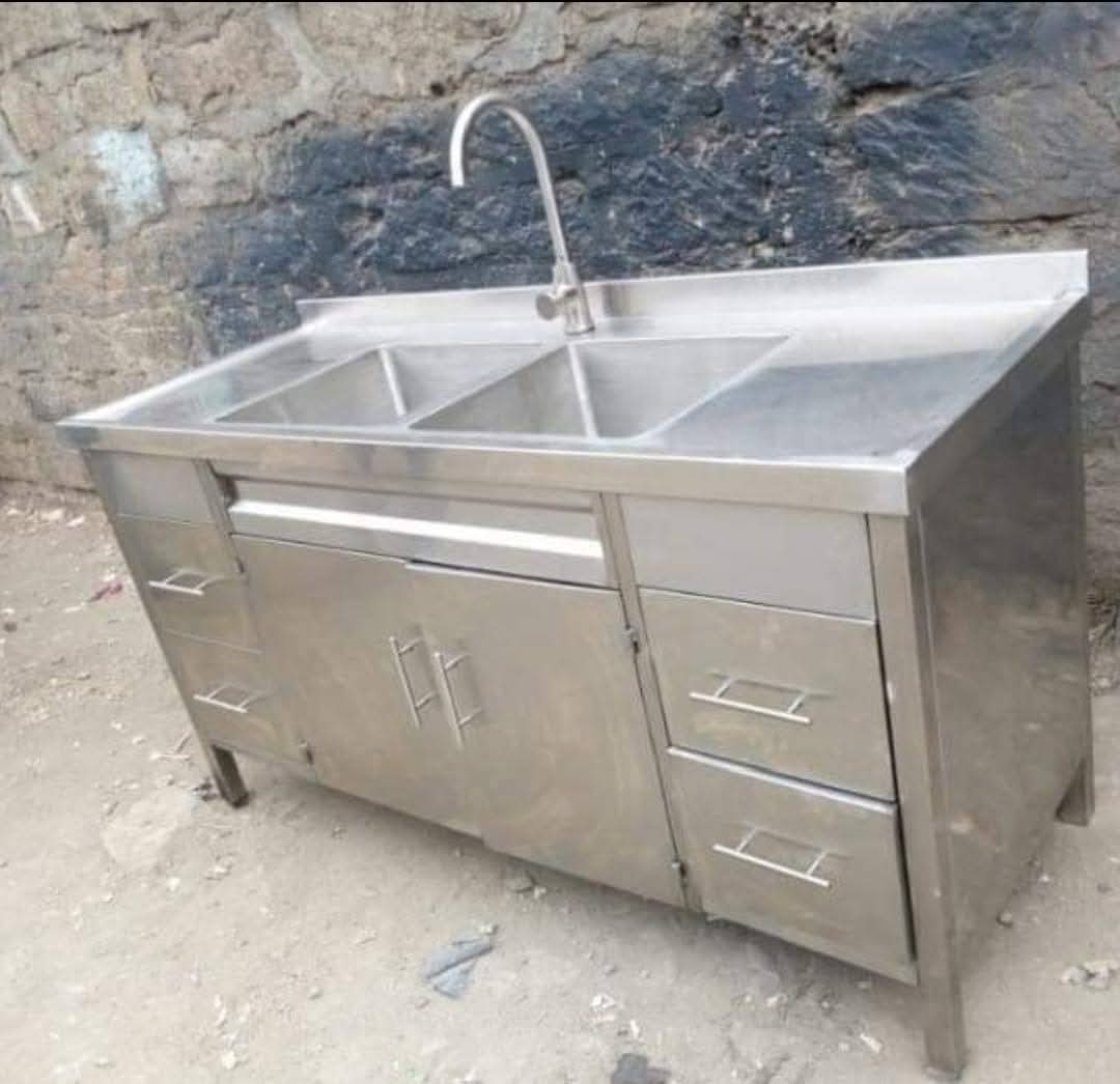 Stainless Steel Freestanding Utility Sink with Cabinet