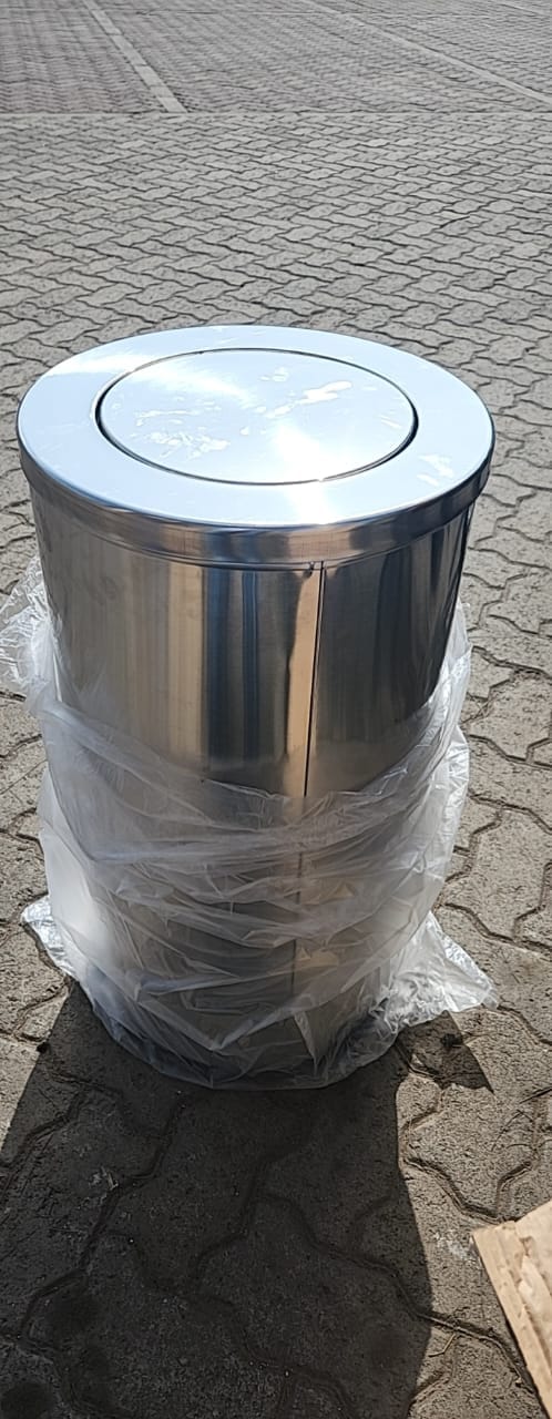 Stainless Steel Swing Lid Trash Can