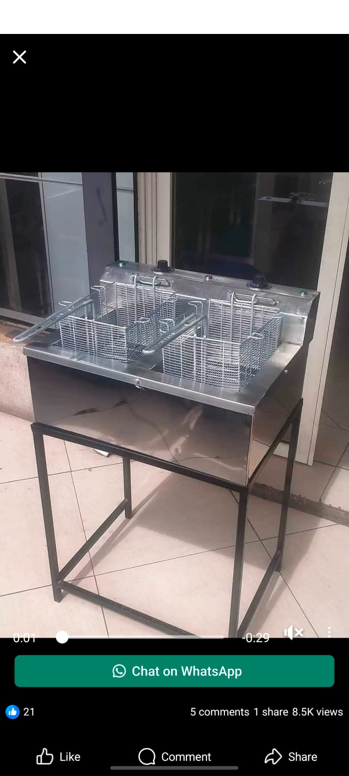 Double Deep Chips Fryer 10L